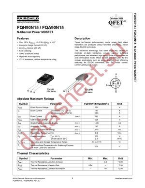 FQH90N15 datasheet  
